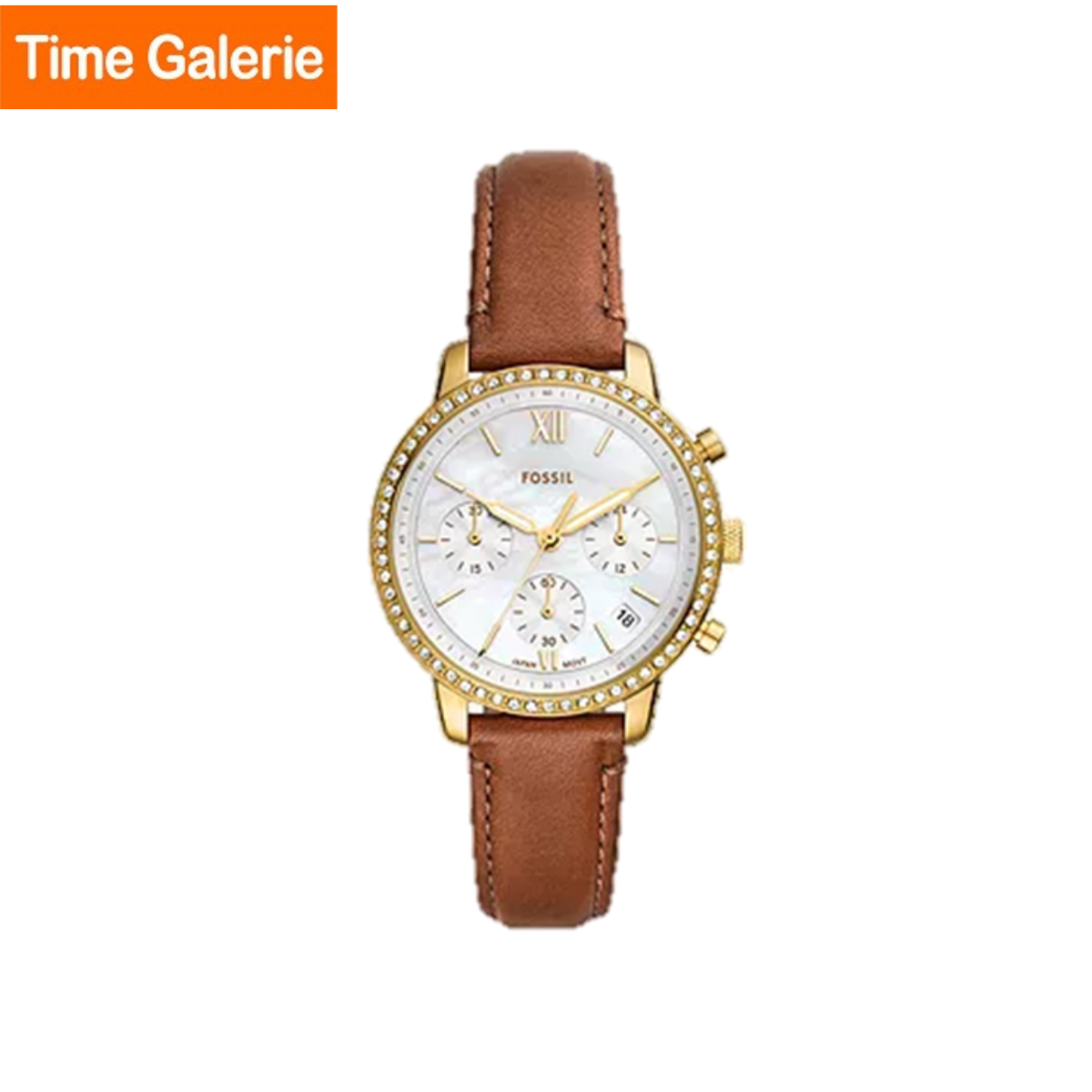 Fossil ES5278 Neutra Chronograph Medium Brown Leather Women Watch